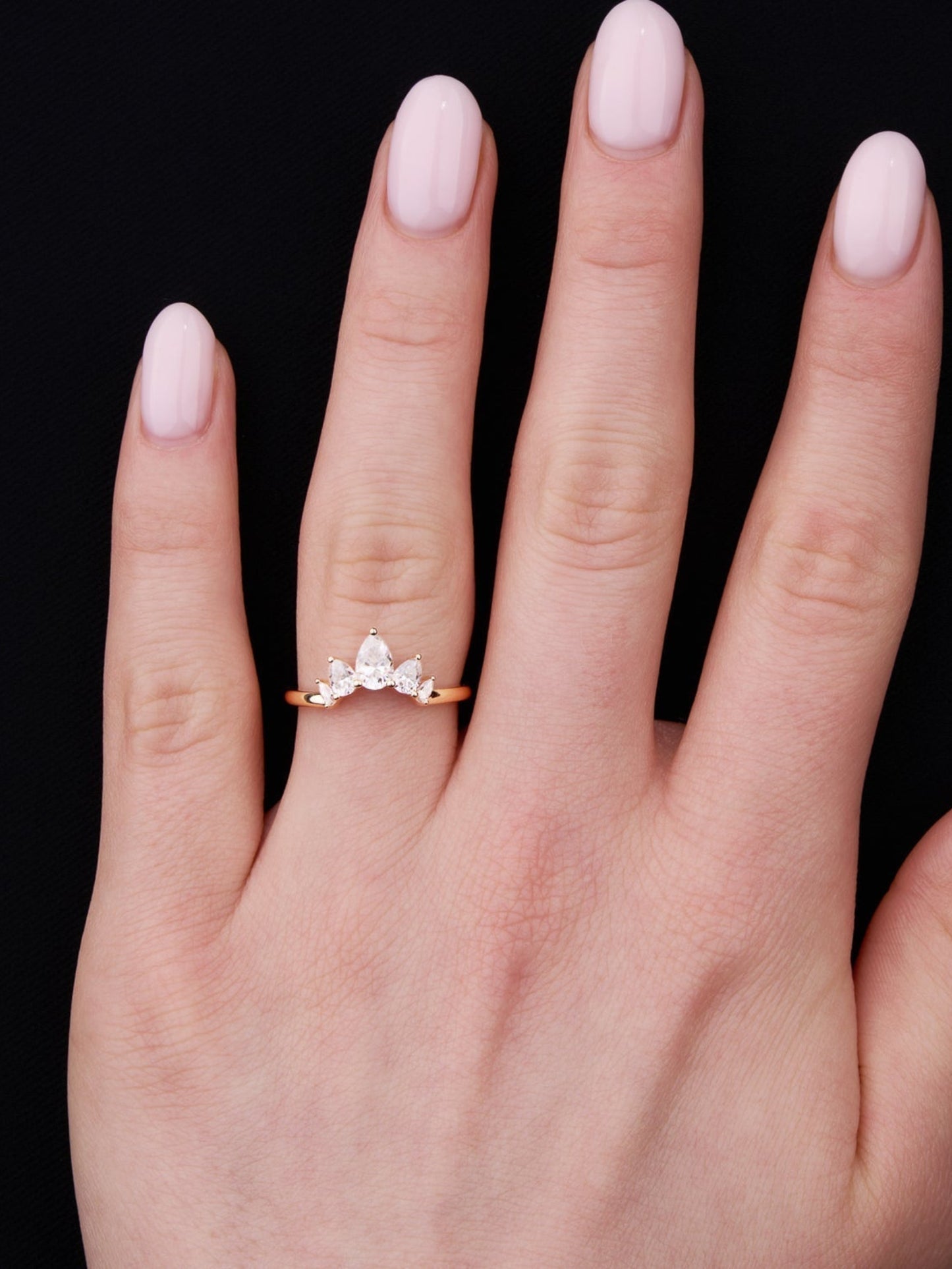 Marshall-1.20 CTW Pear Curved Wedding Band