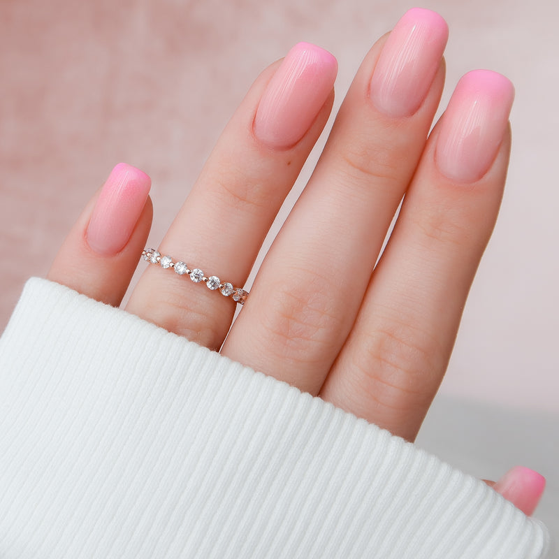 1.0 TCW Round Moissanite Diamond Eternity Wedding Band
