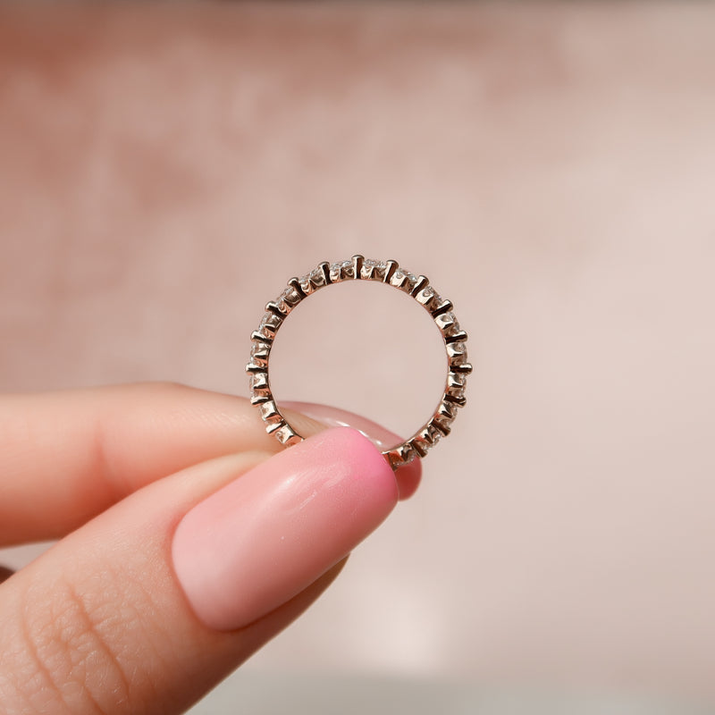 1.0 TCW Round Moissanite Diamond Eternity Wedding Band