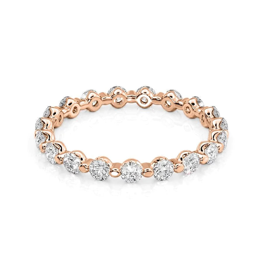 1.0 TCW Round Moissanite Diamond Eternity Wedding Band