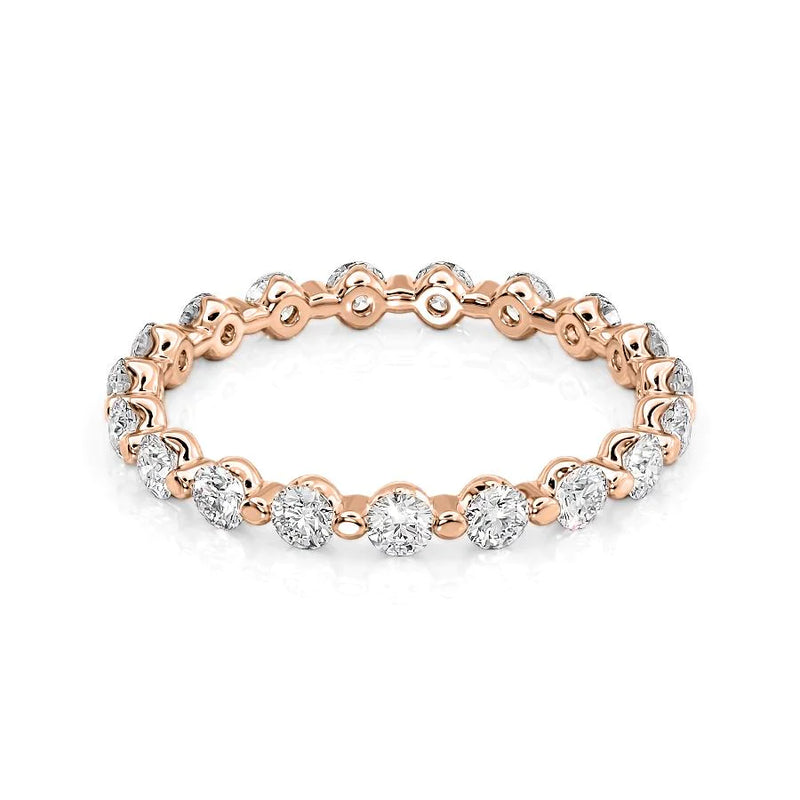 1.0 TCW Round Moissanite Diamond Eternity Wedding Band