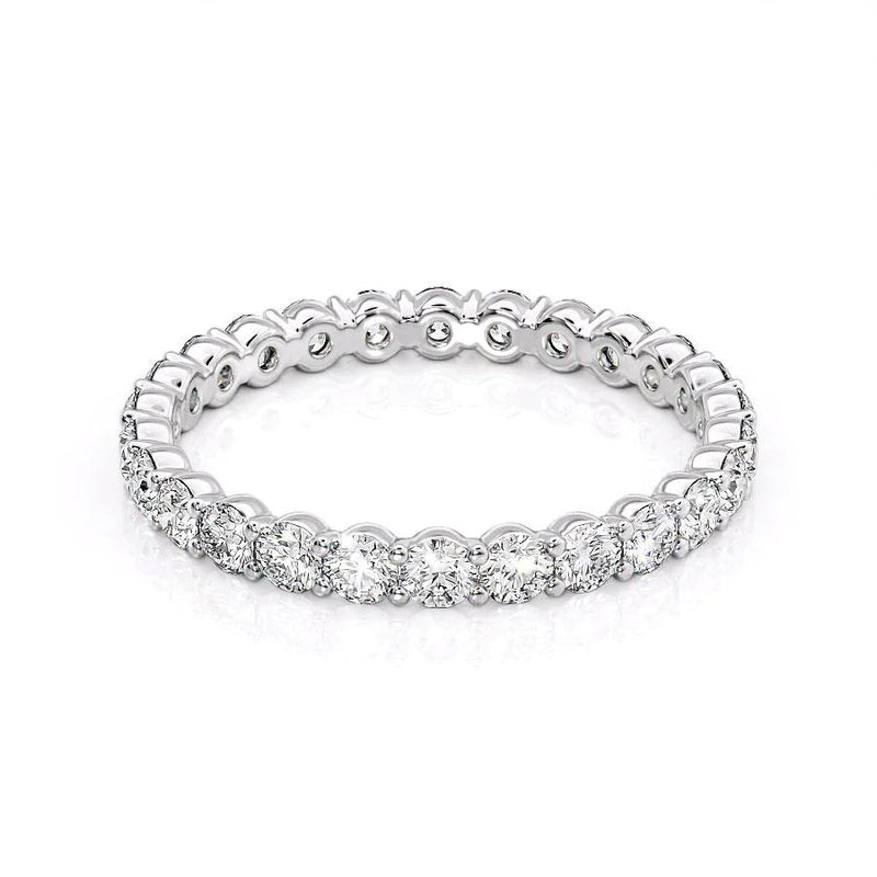 1.20 TCW Round Moissanite Diamond Eternity Setting Wedding Band