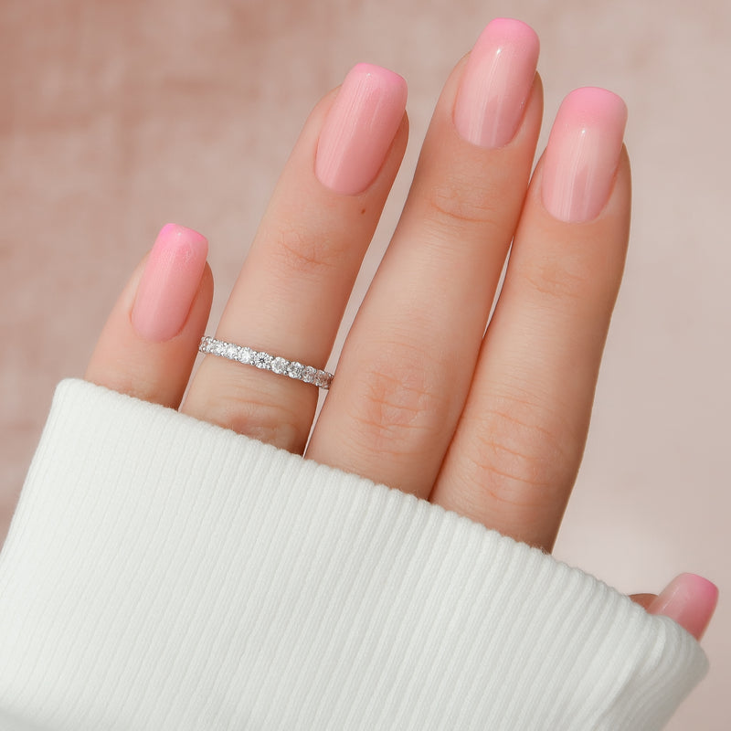 1.20 TCW Round Moissanite Diamond U Prong Eternity Wedding Band