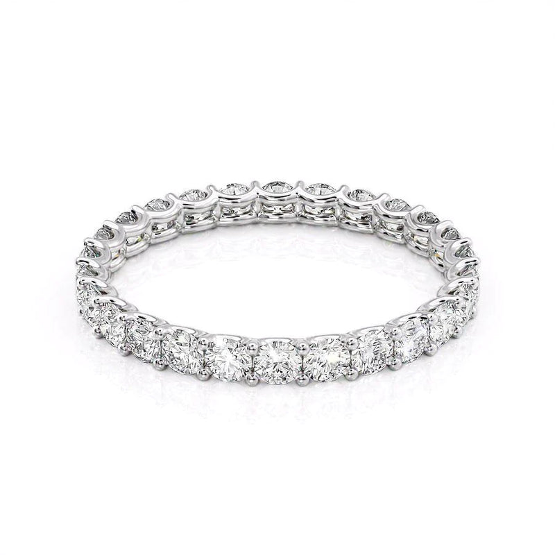 1.20 TCW Round Moissanite Diamond U Prong Eternity Wedding Band