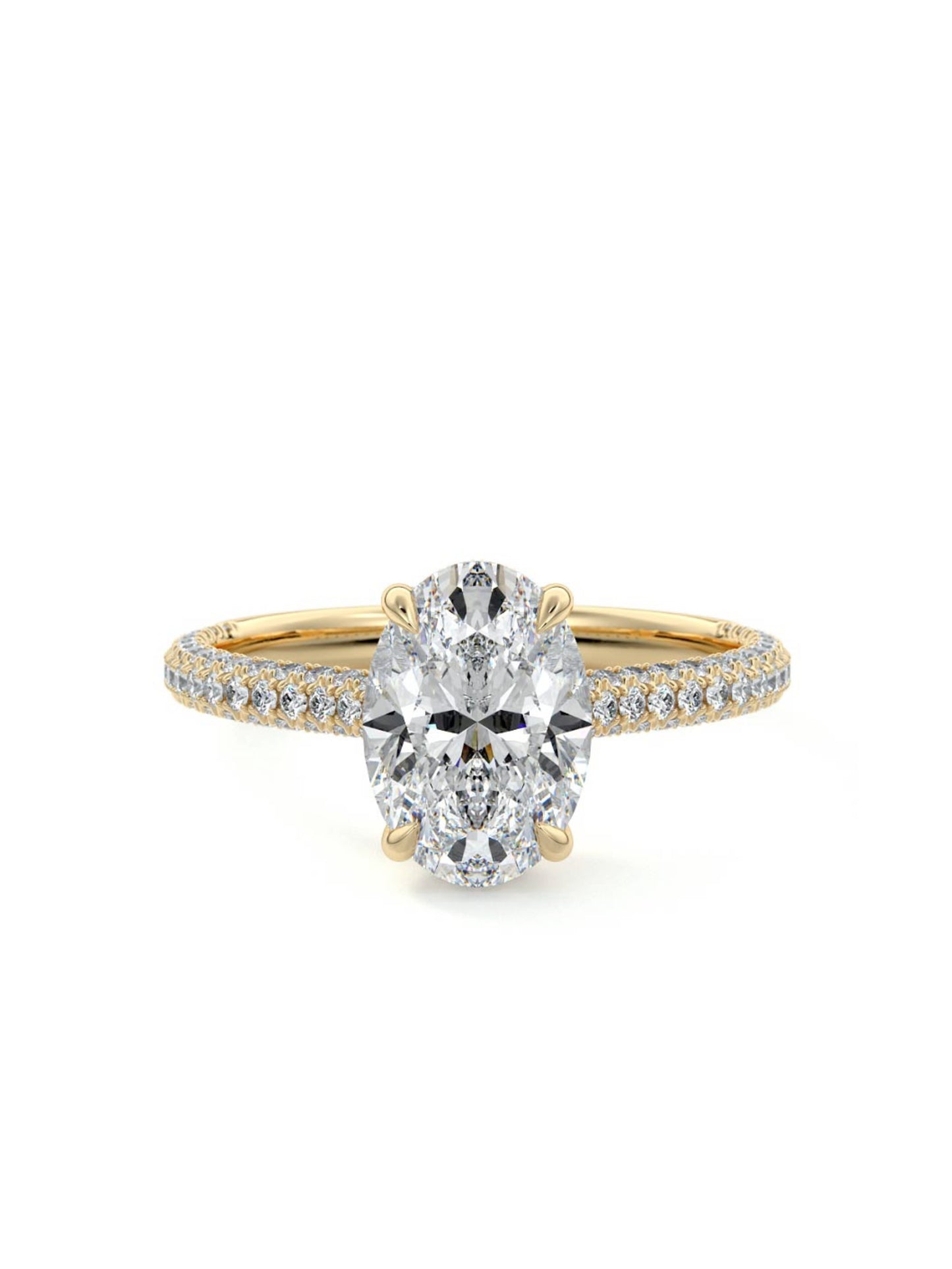 Frederick- 1.20 CT Oval Hidden Halo Pave Moissanite Ring