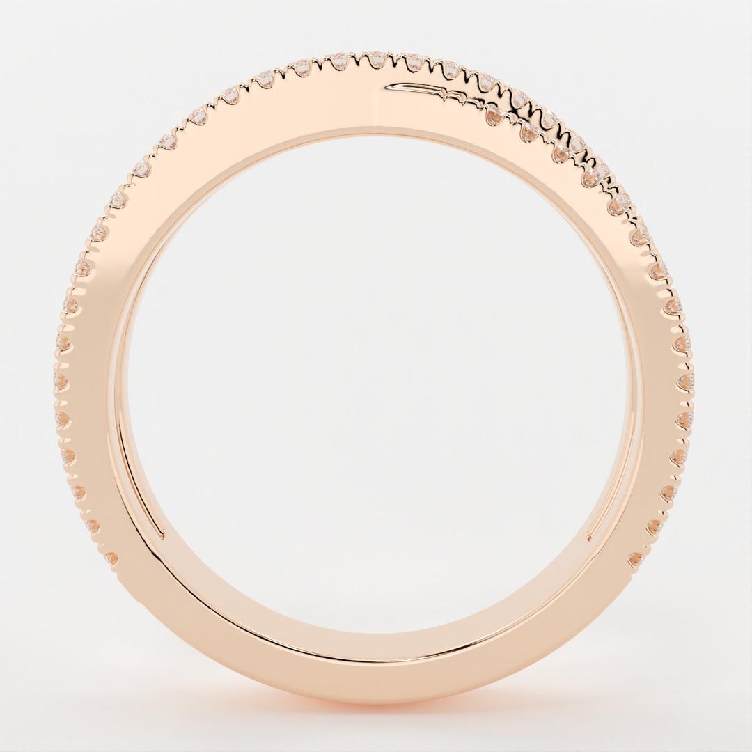 Lenore-0.30 CTW Round Criss Cross Wedding Band