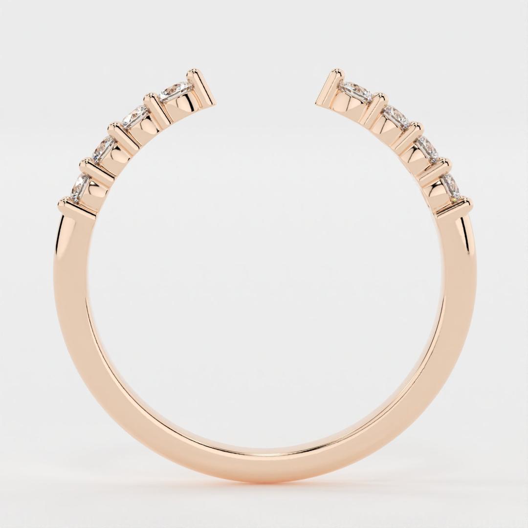 Laverne-0.30 CTW Round Open Wedding Band