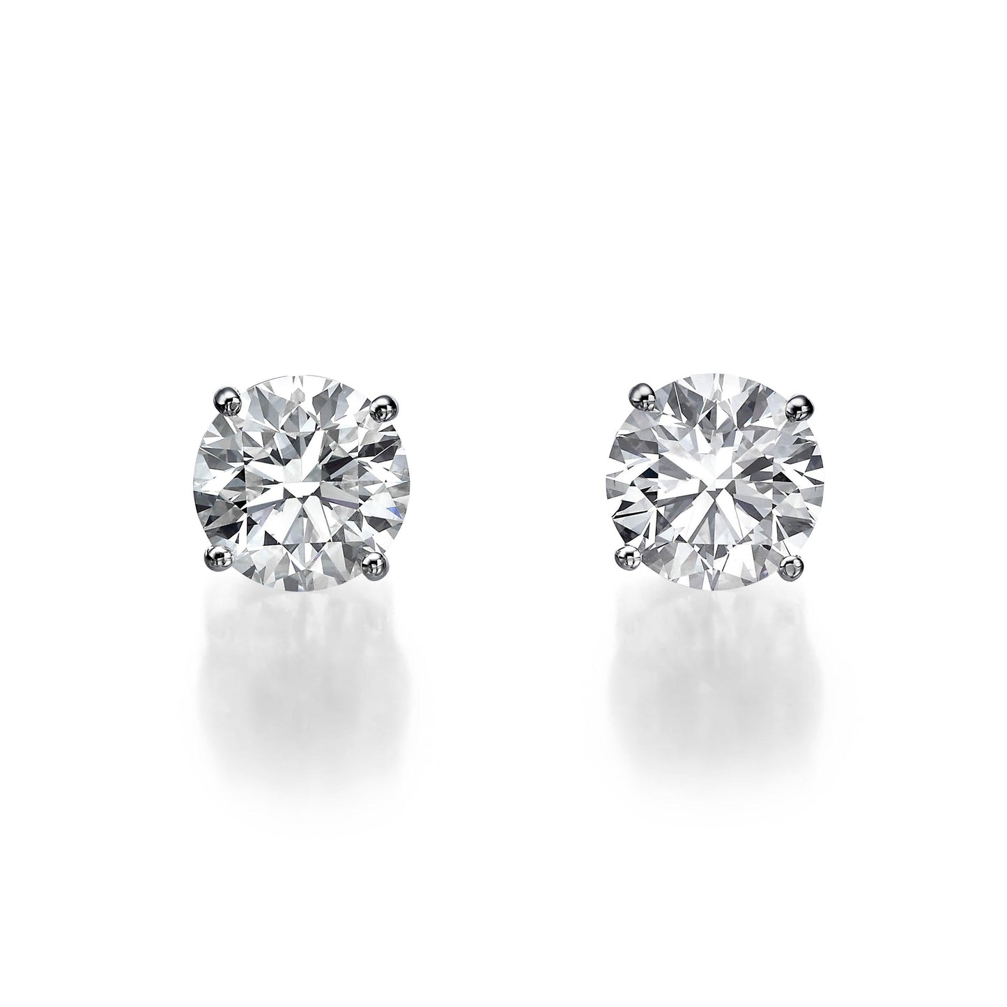 Camila- 4.0 TCW Round Solitaire Moissanite Earrings