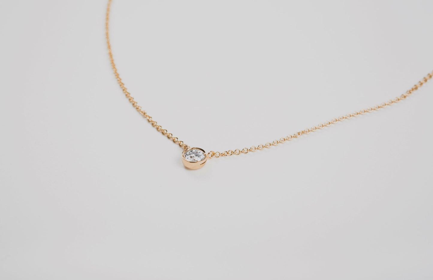 Harper- 3.0 TCW Oval Bezel Moissanite Necklace