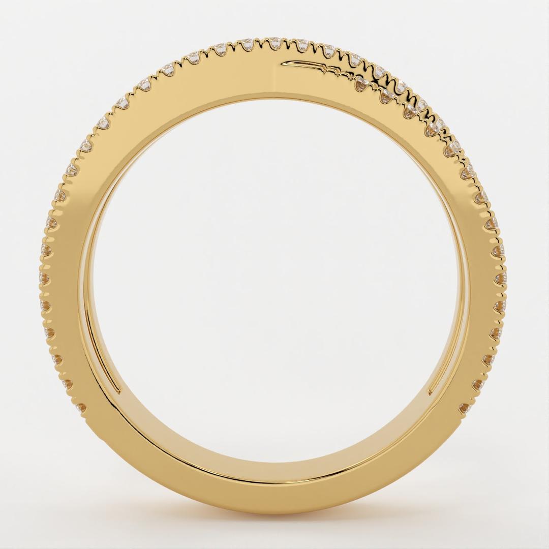 Lenore-0.30 CTW Round Criss Cross Wedding Band