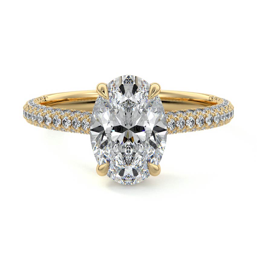 Frederick- 1.20 CT Oval Hidden Halo Pave Moissanite Ring