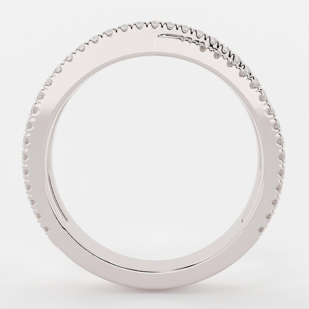 Lenore-0.30 CTW Round Criss Cross Wedding Band