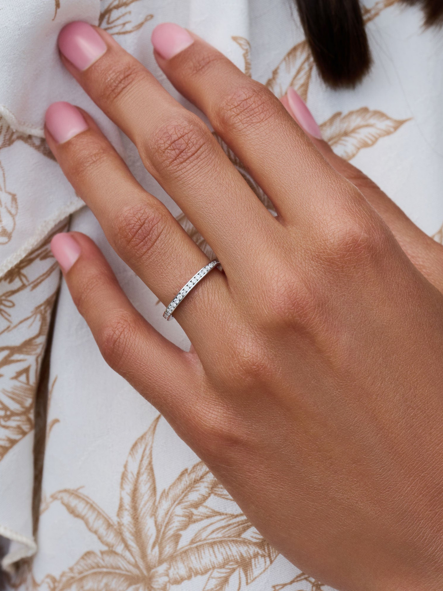 Alfred-0.20 CTW Round Half Eternity Wedding Band