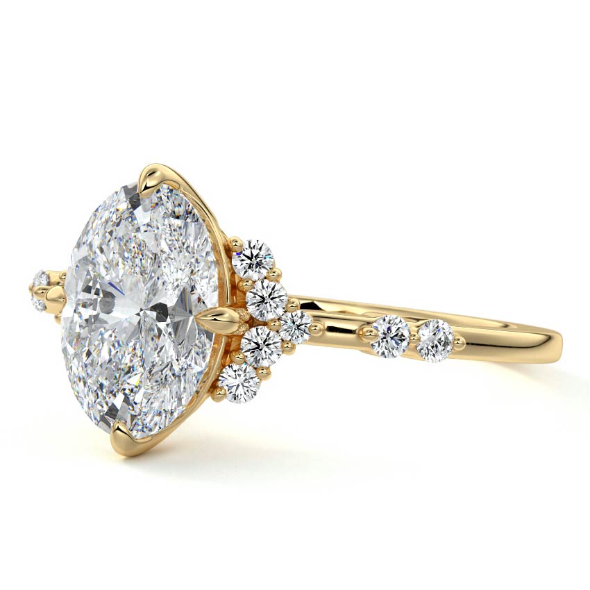 Grace- 1.20 CT Oval Cluster Moissanite Ring