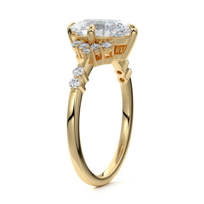 Grace- 1.20 CT Oval Cluster Moissanite Ring
