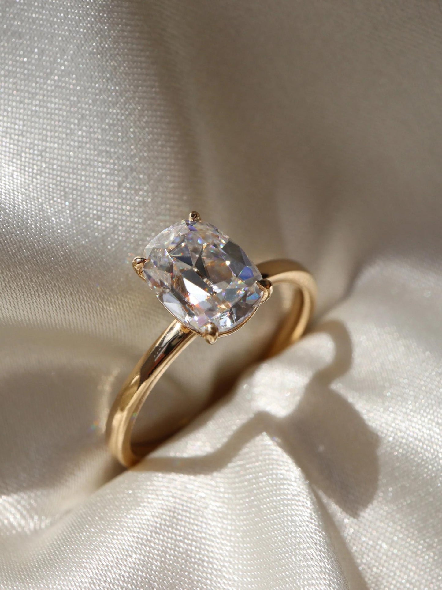 Adam- 1.50 CT Cushion Solitaire Moissanite Ring