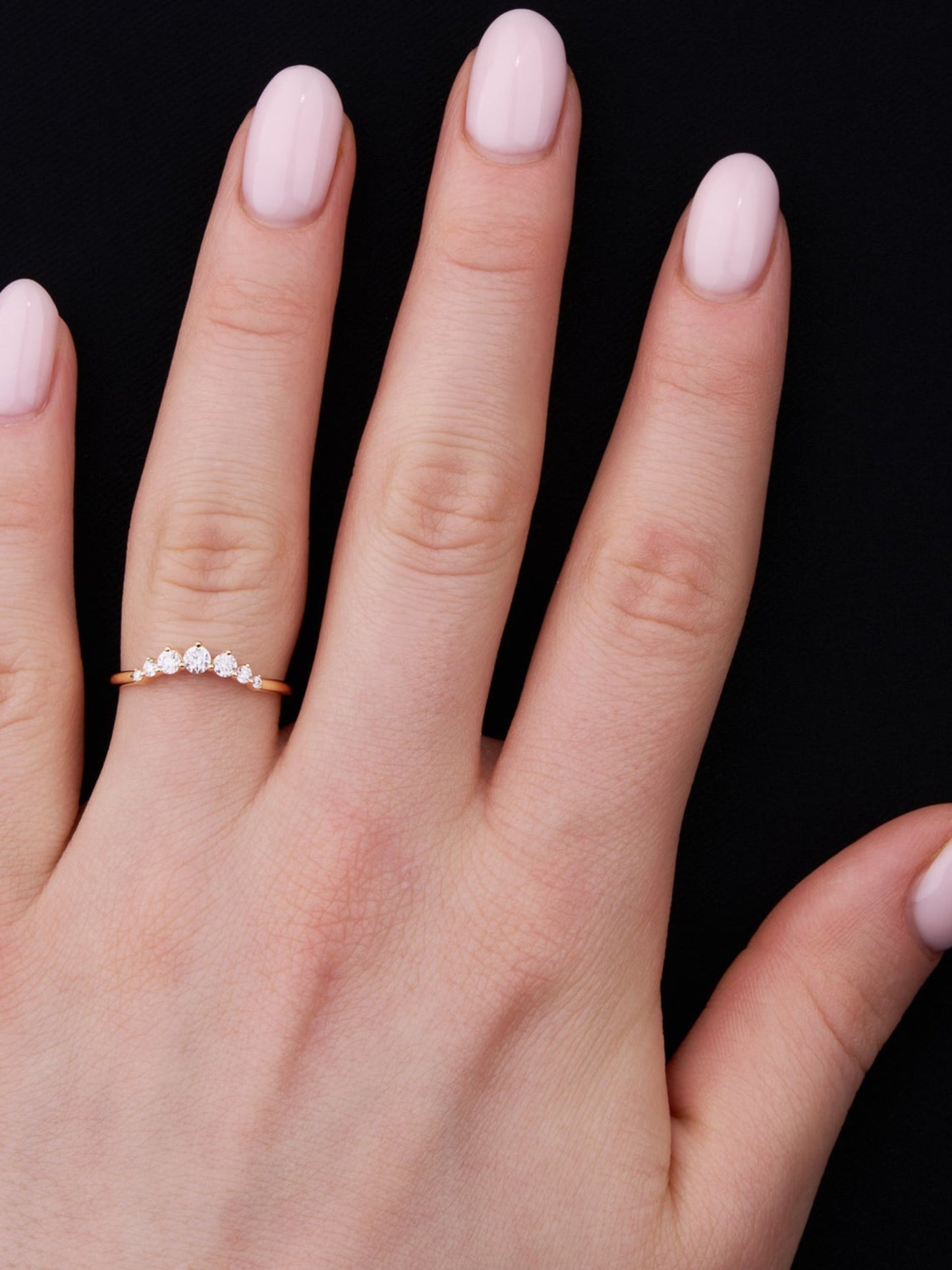Myrtle-0.50 CTW Round Curved Wedding Band