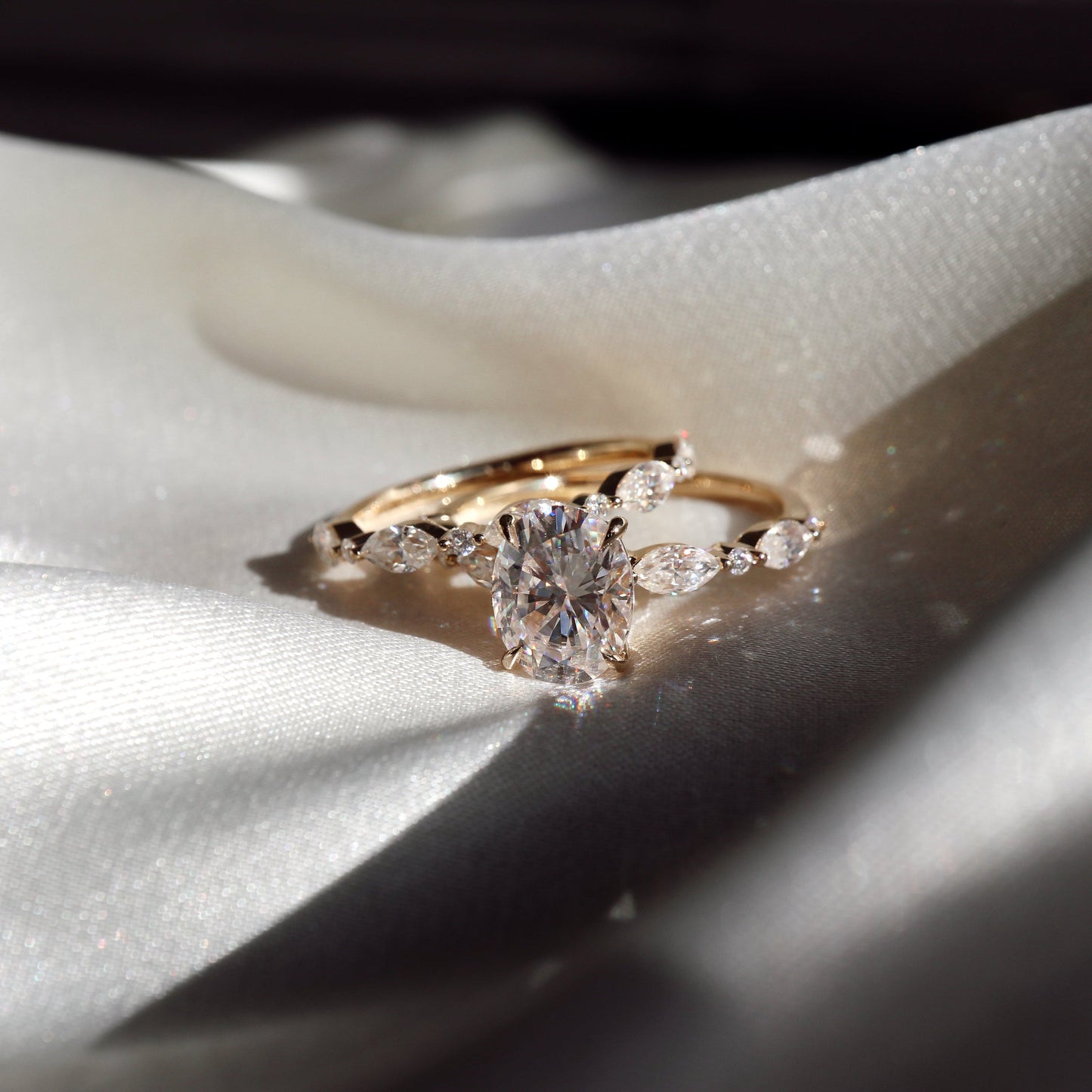 Tina- 1.20 CT Oval Pave Moissanite Ring