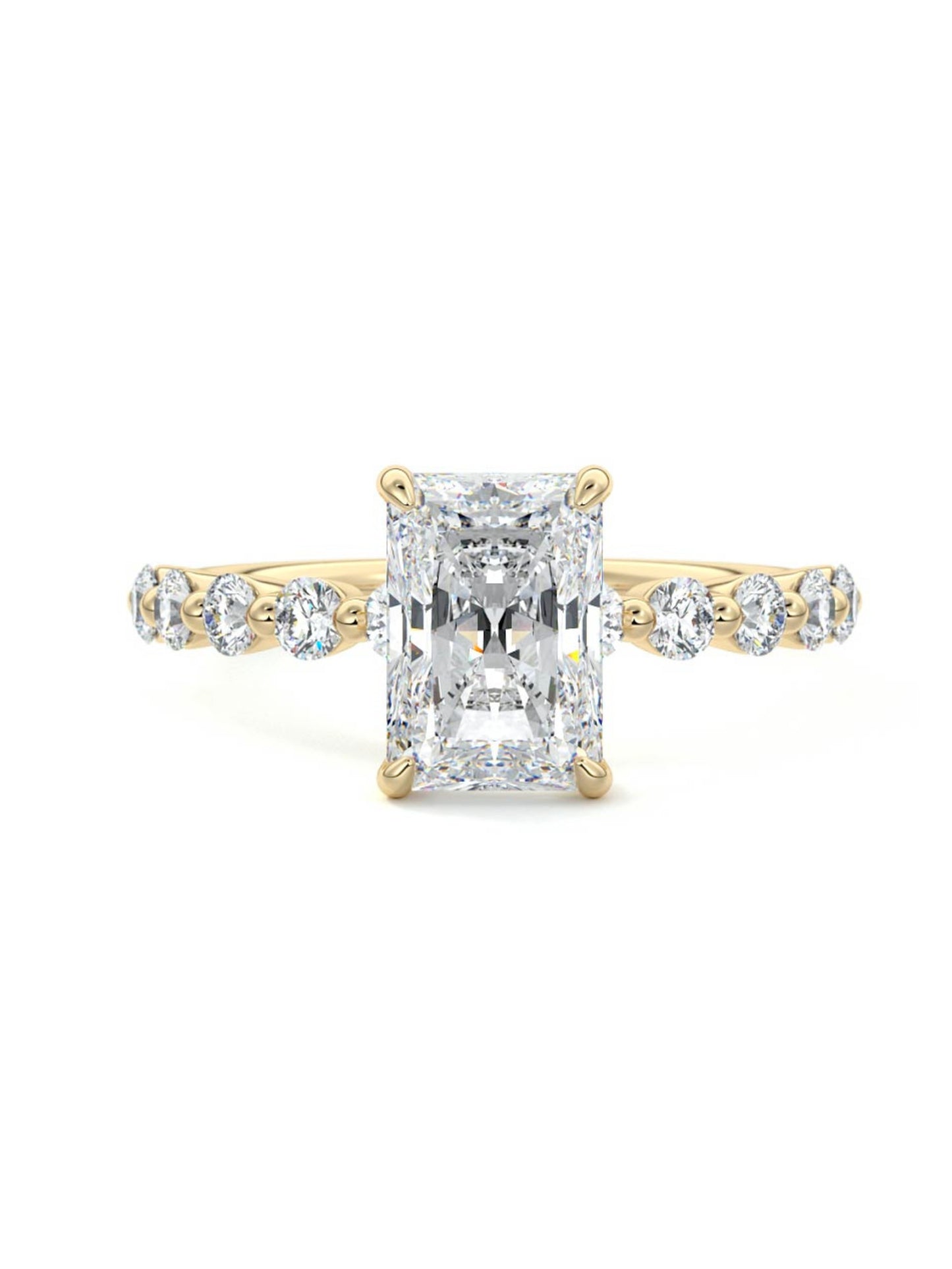 Beverly- 2.50 CT Radiant Pave Moissanite Ring