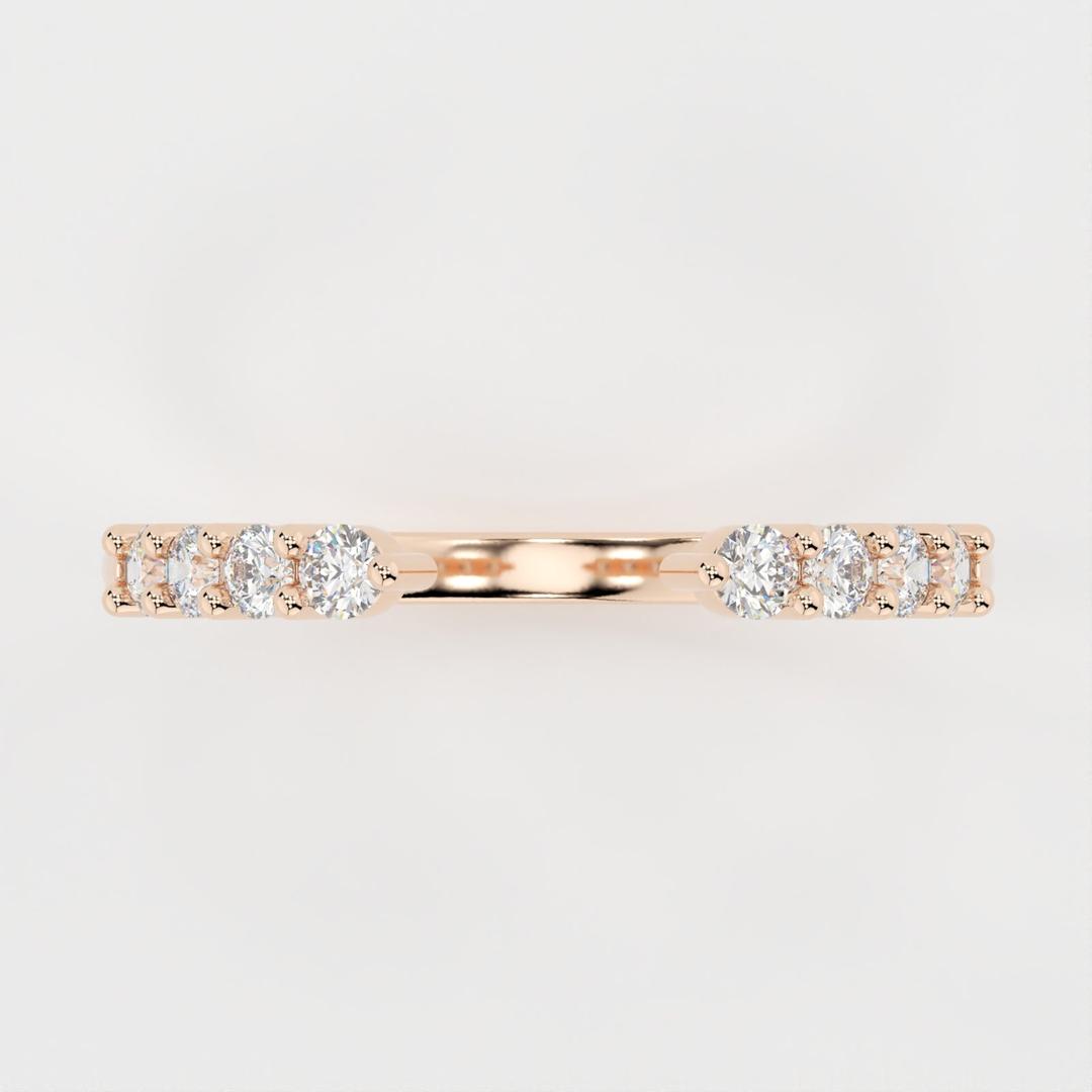 Laverne-0.30 CTW Round Open Wedding Band