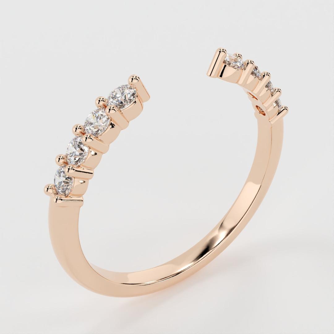 Laverne-0.30 CTW Round Open Wedding Band