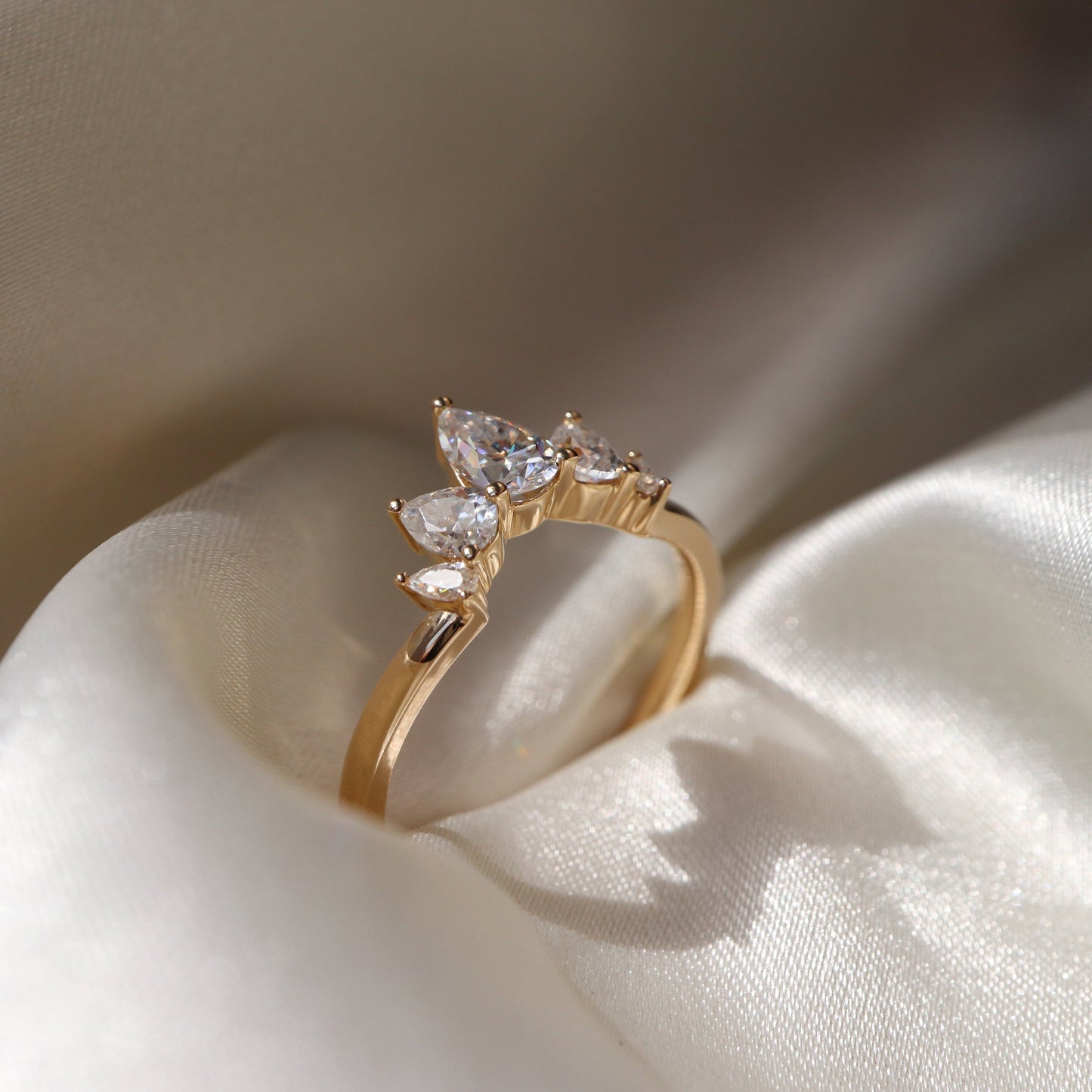 Marshall-1.20 CTW Pear Curved Wedding Band