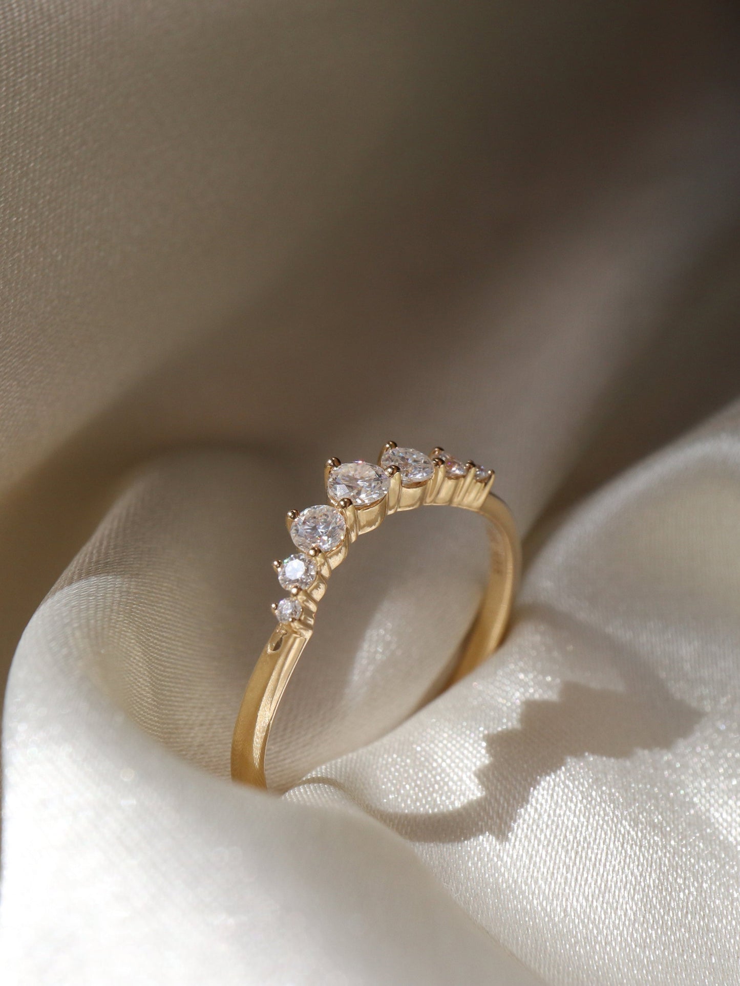 Myrtle-0.50 CTW Round Curved Wedding Band