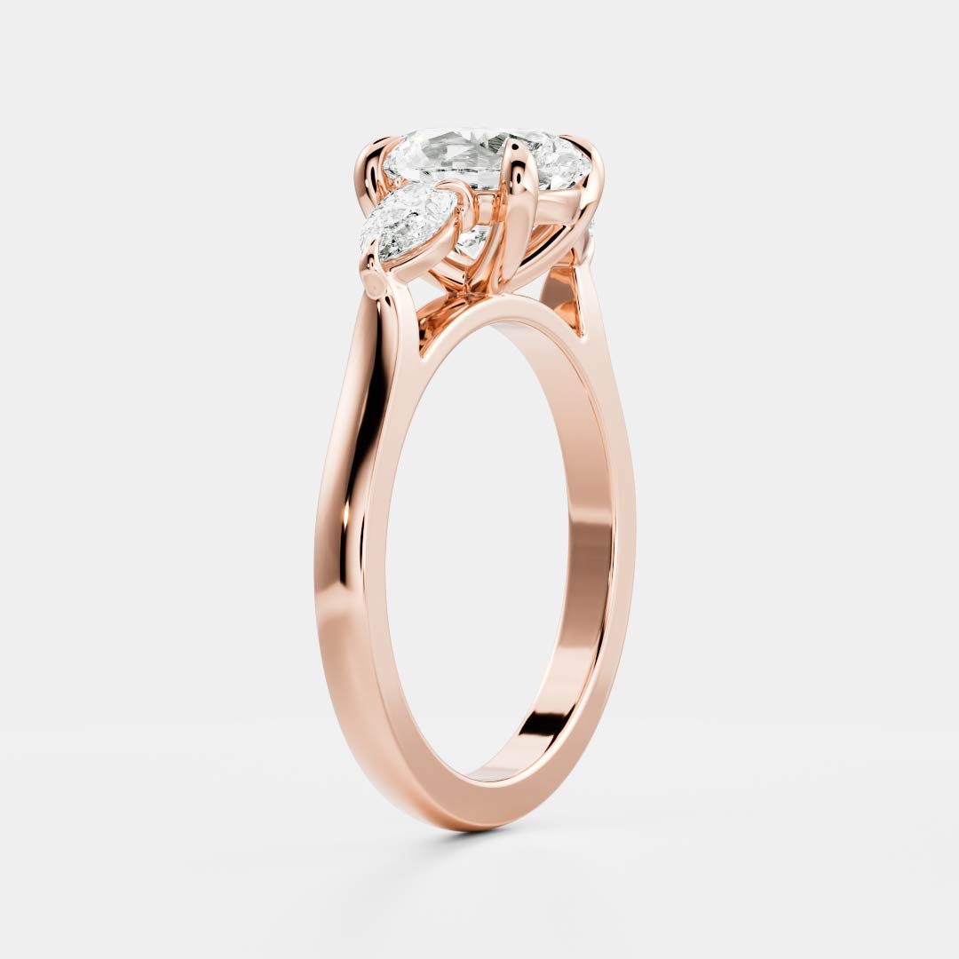 Joe- 2.0 CT Oval Three Stone Style Moissanite Ring