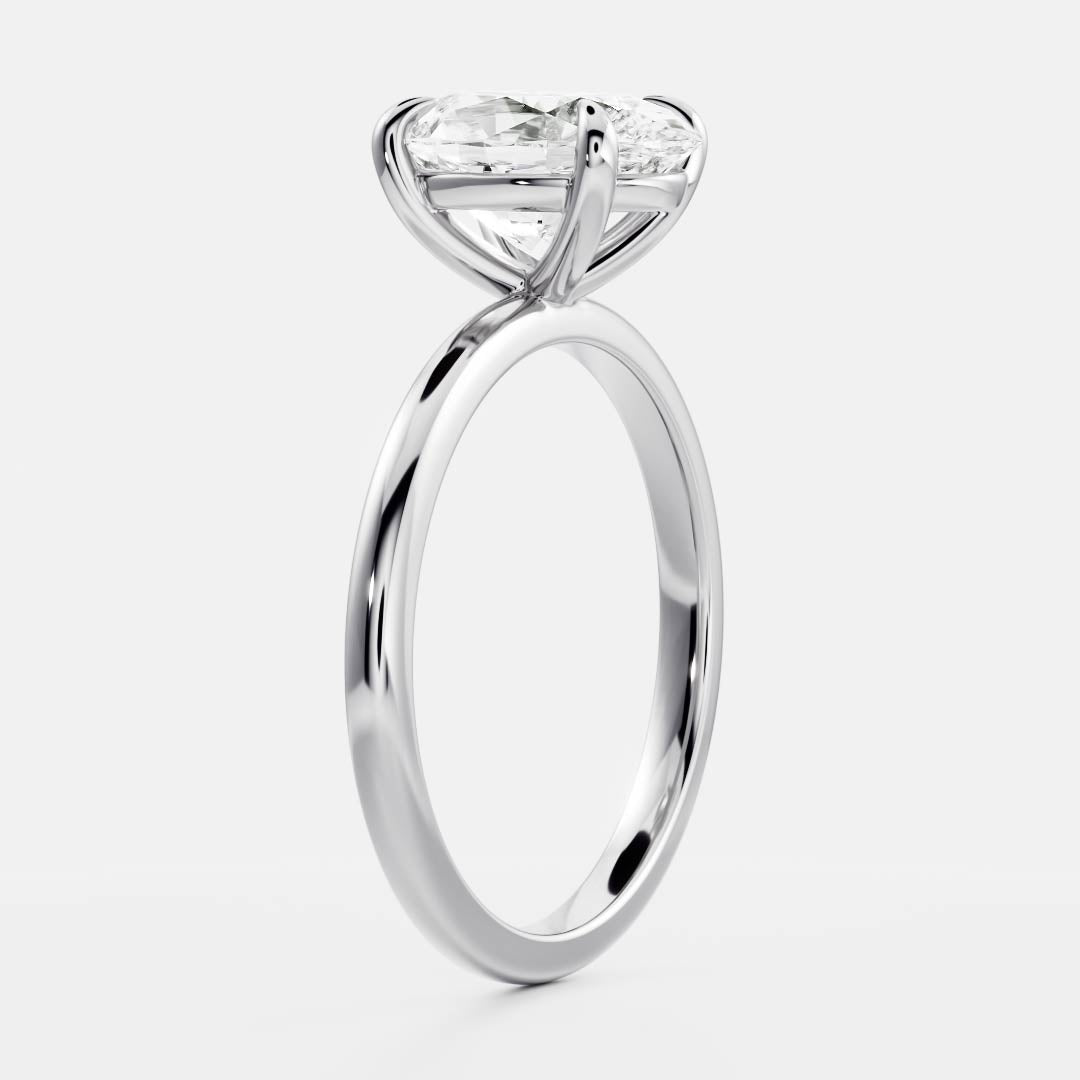 Eleanor- 3.0 CT Oval Solitaire Moissanite Ring