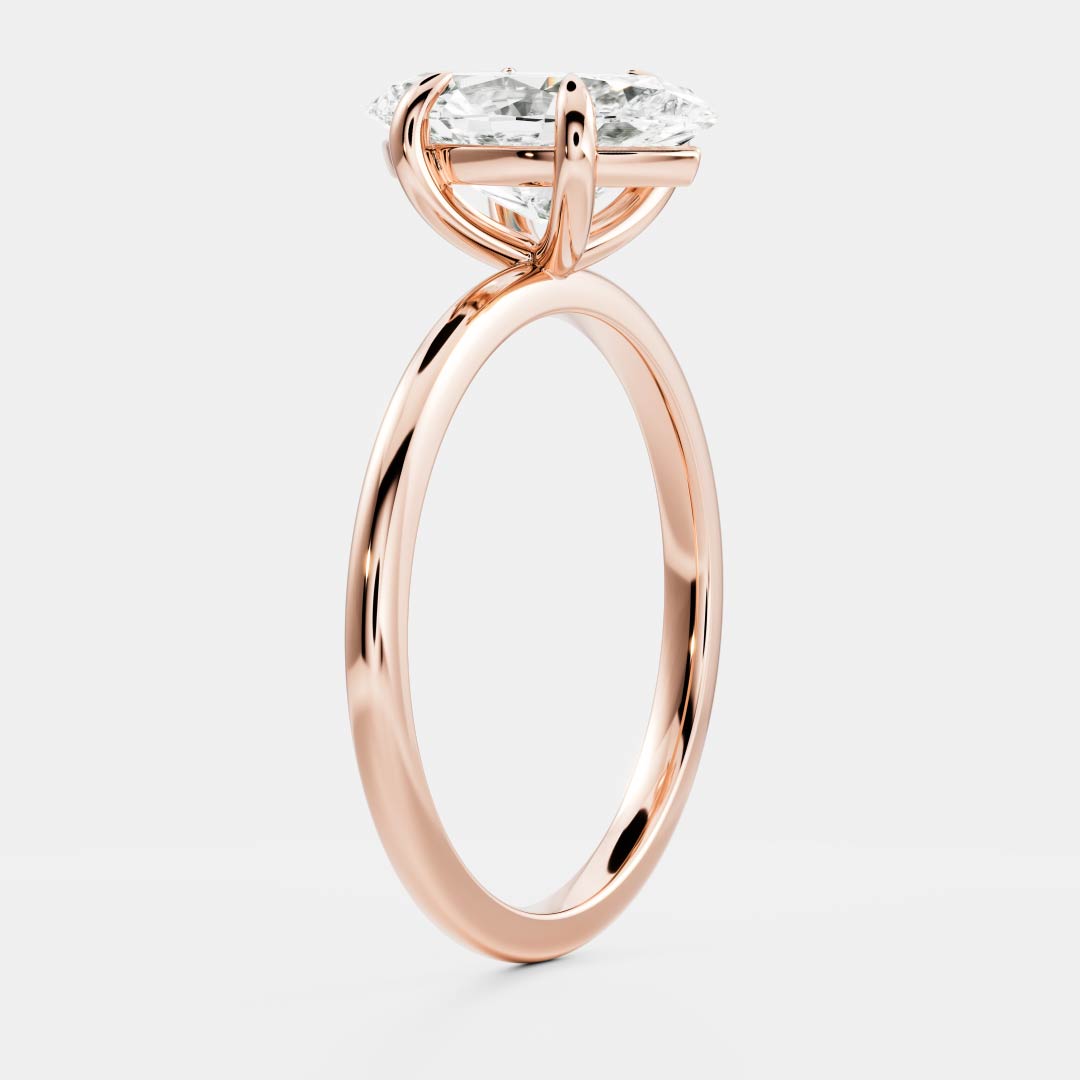 Elizabeht- 1.0 CT Marquise Soitaire Moissanite Ring