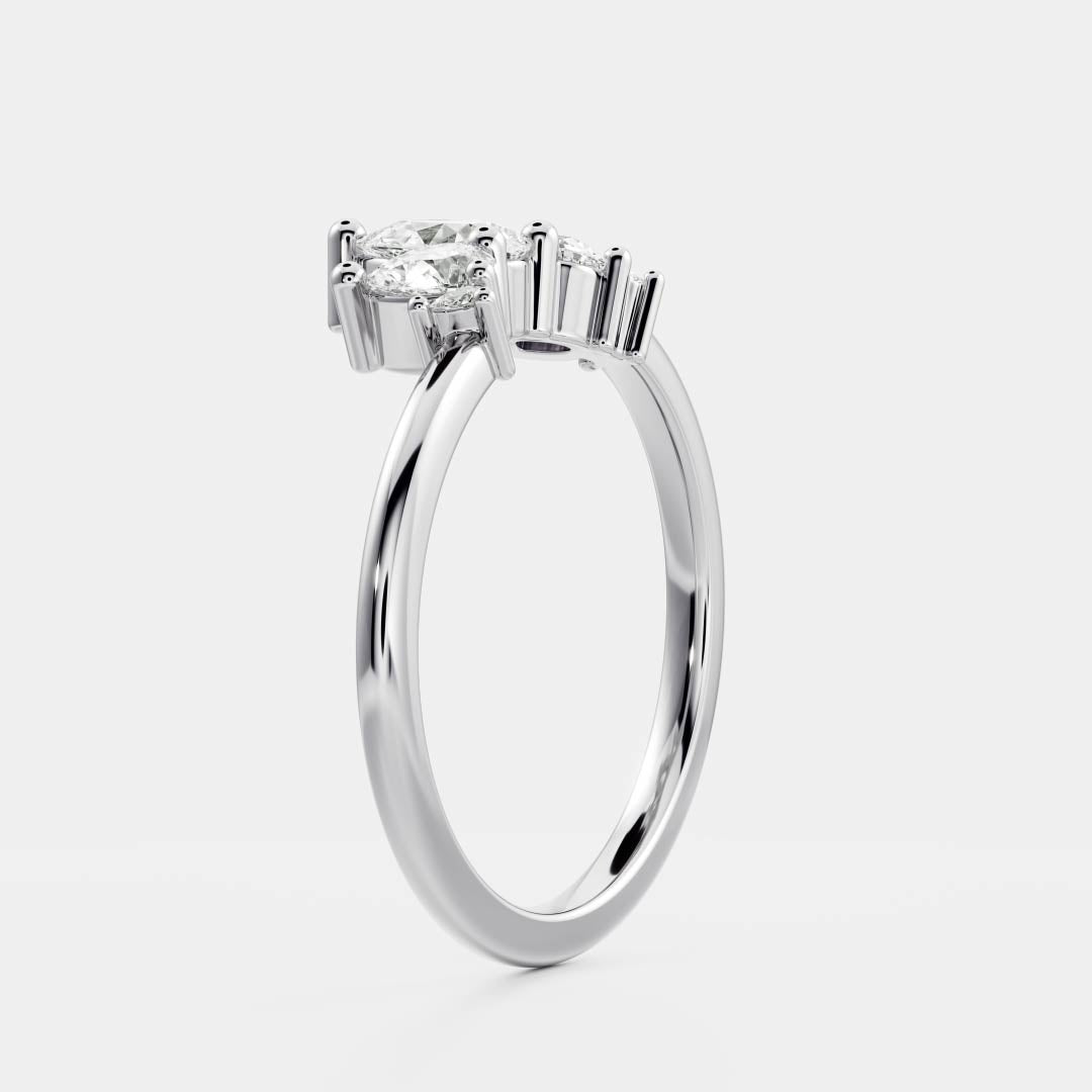Marshall-1.20 CTW Pear Curved Wedding Band