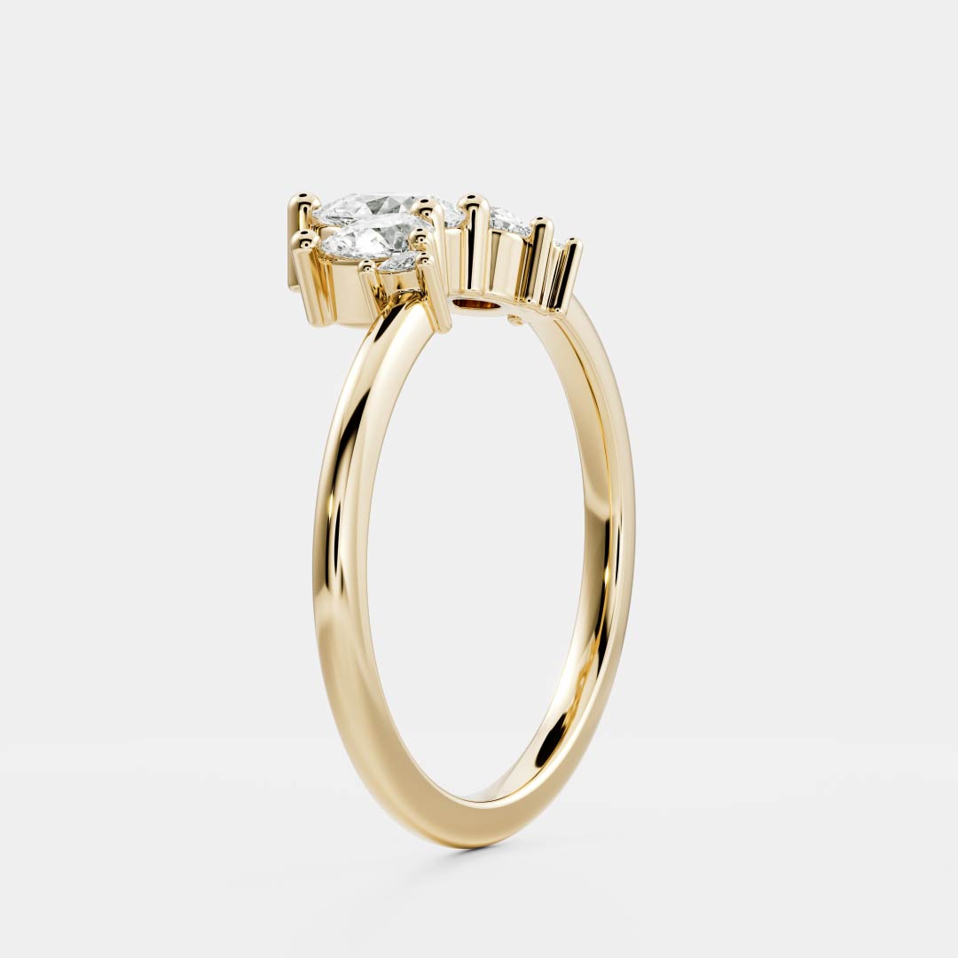 Marshall-1.20 CTW Pear Curved Wedding Band