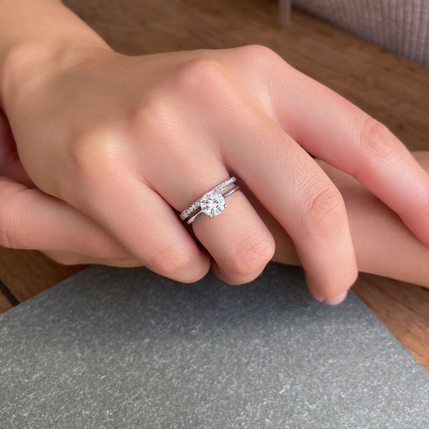 Alfred-0.20 CTW Round Half Eternity Wedding Band