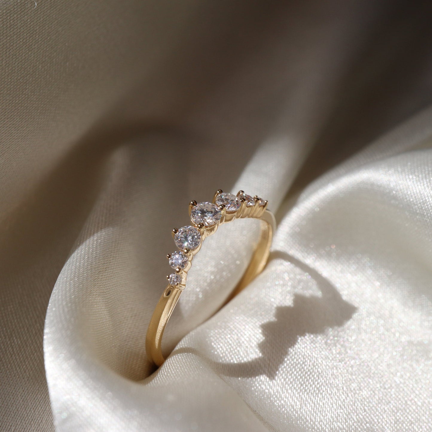 Myrtle-0.50 CTW Round Curved Wedding Band