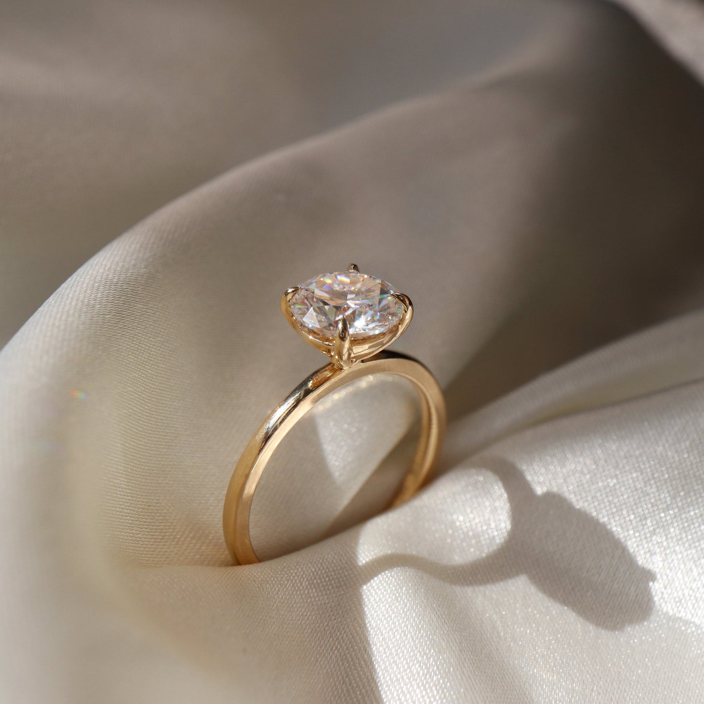 Peter- 1.0 CT Round Solitaire Moissanite Ring
