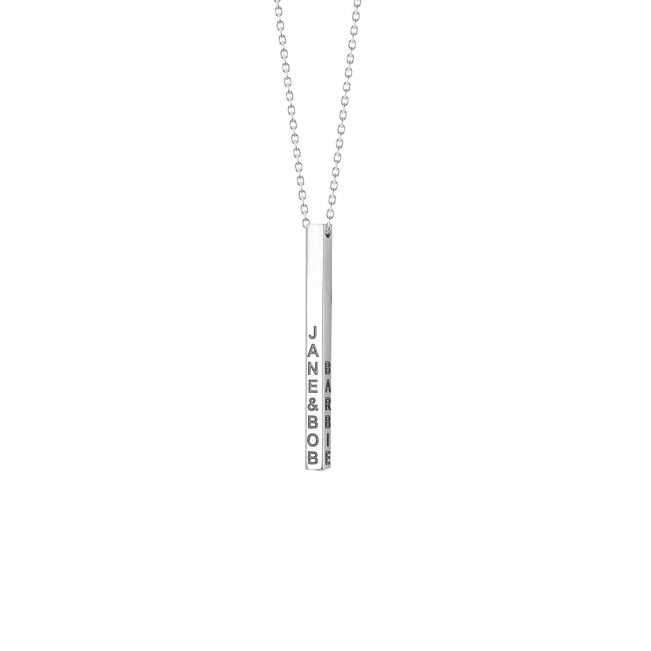 Luna- Engravable Cube Adjustable Necklace
