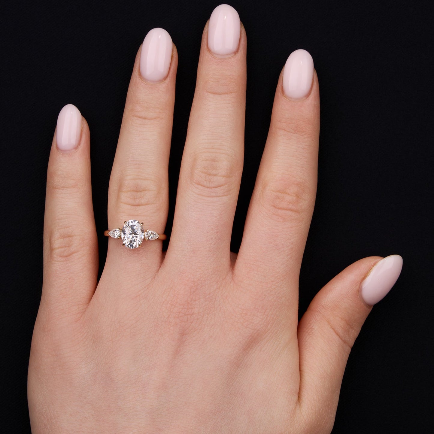 Joe- 2.0 CT Oval Three Stone Style Moissanite Ring