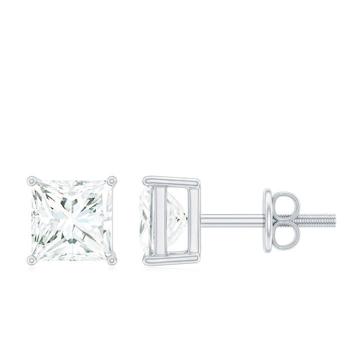 Ivy- 2.0 TCW Princess Solitaire Moissanite Earrings