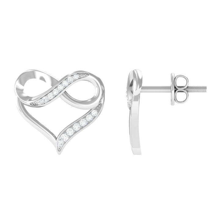 Daisy- 0.12 TCW Round Infinity Moissanite Earrings