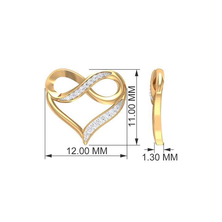Daisy- 0.12 TCW Round Infinity Moissanite Earrings