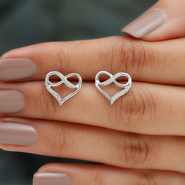 Daisy- 0.12 TCW Round Infinity Moissanite Earrings