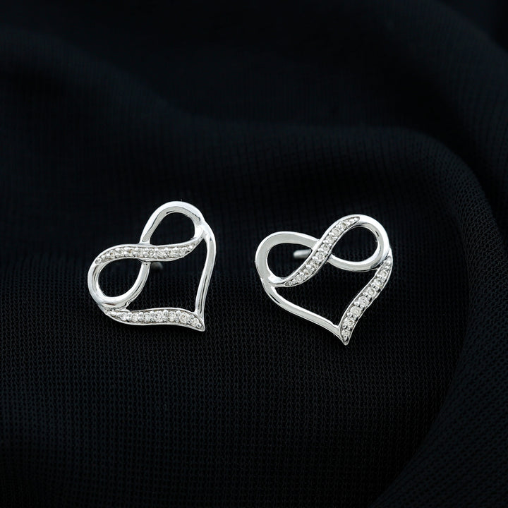 Daisy- 0.12 TCW Round Infinity Moissanite Earrings