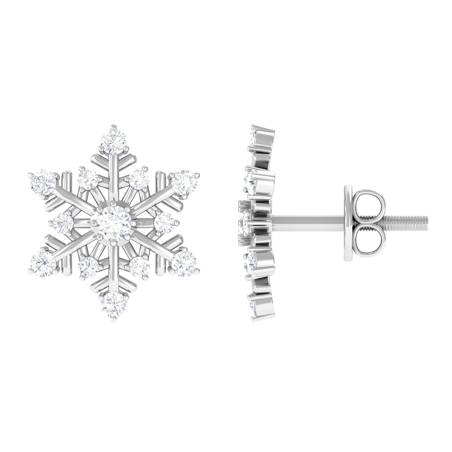 Gianna- 0.80 TCW Round Cluster Moissanite Earrings