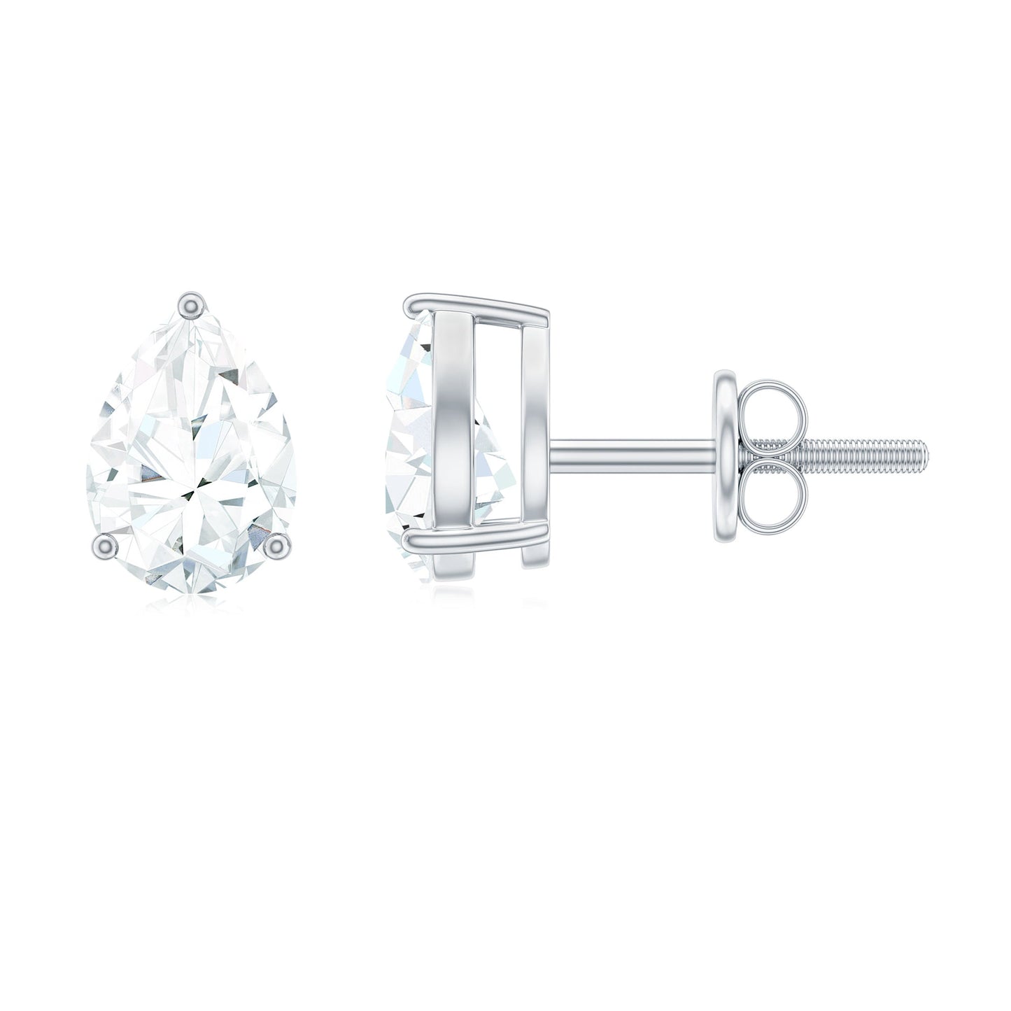 Aurora- 1.60 TCW Pear Solitaire Moissanite Earrings