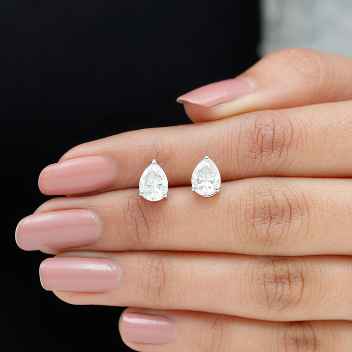 Piper- 2.50 TCW Pear Solitaire Moissanite Earrings