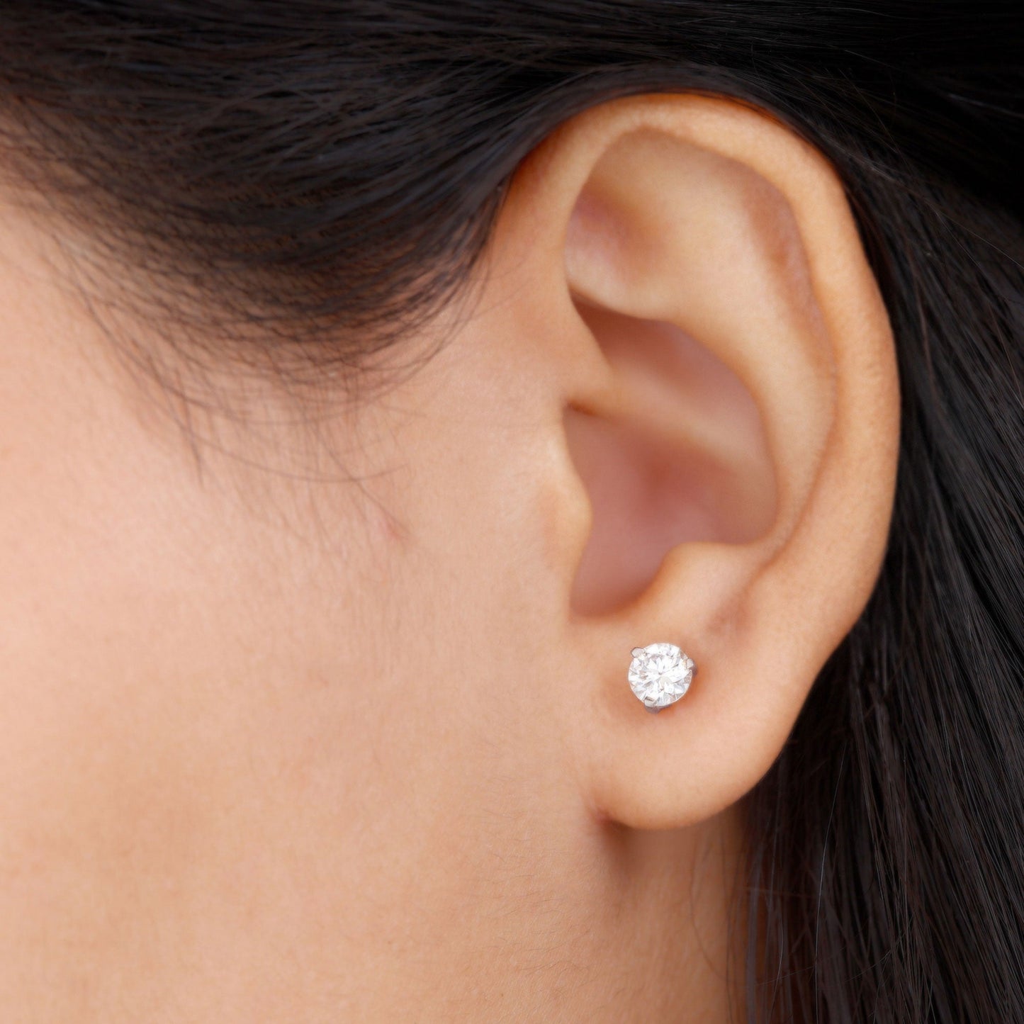 Eloise- 1.0 TCW Round Solitaire Moissanite Earrings