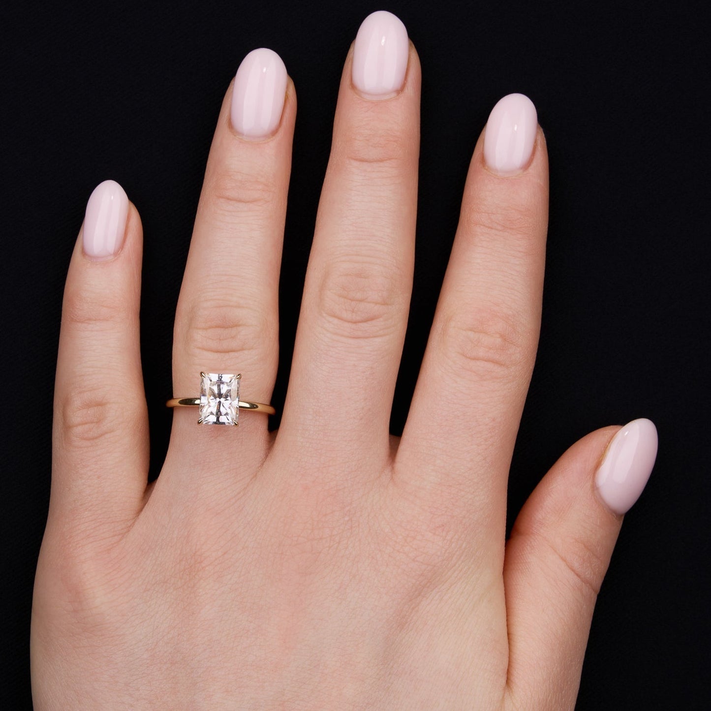 Juan- 1.50 CT Radiant Solitaire Moissanite Ring