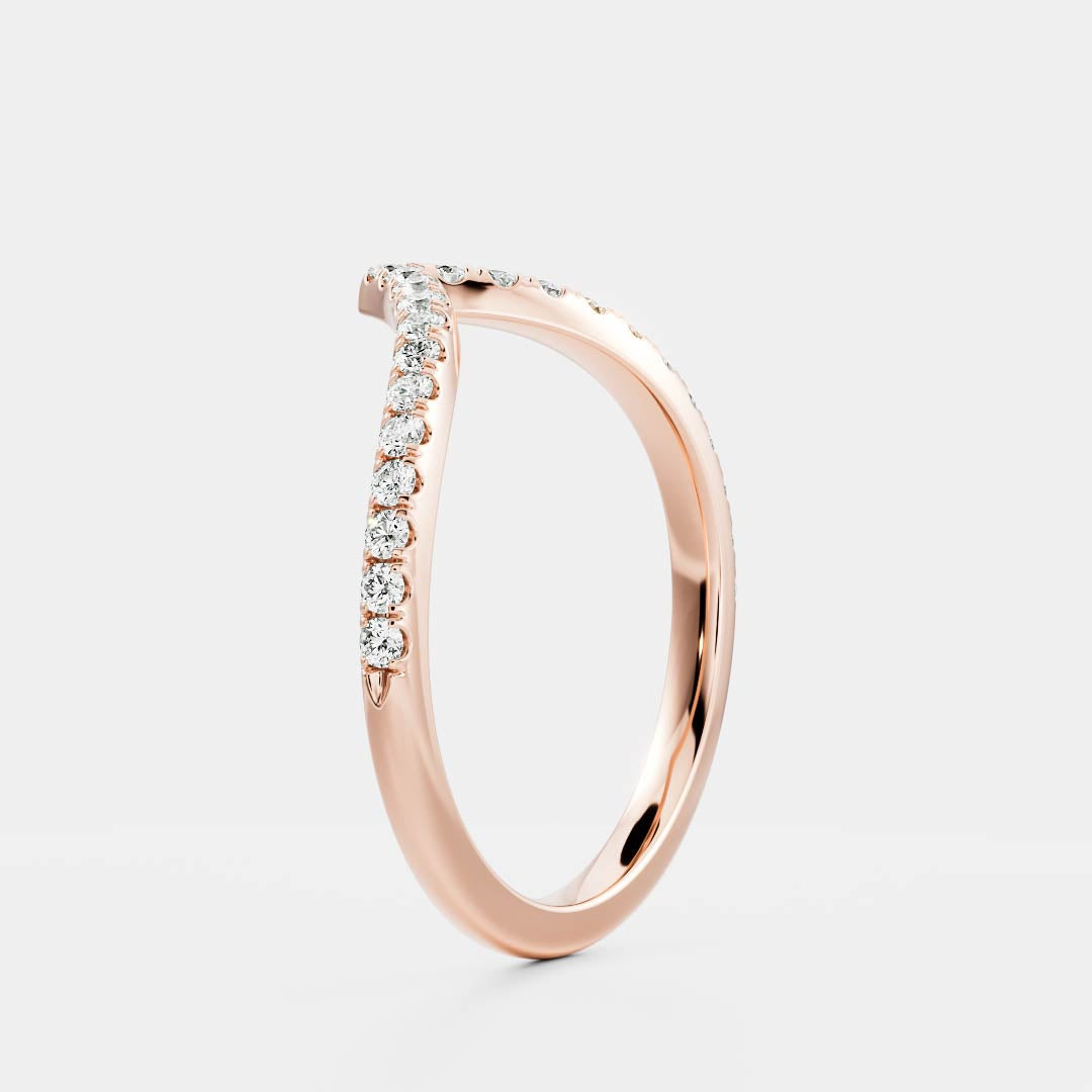 Blake-0.60 CTW Round Curved Wedding Band