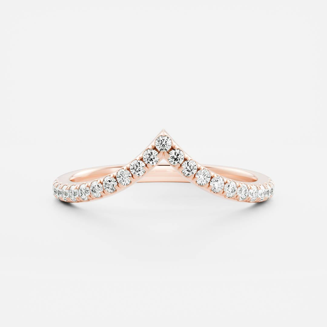 Blake-0.60 CTW Round Curved Wedding Band