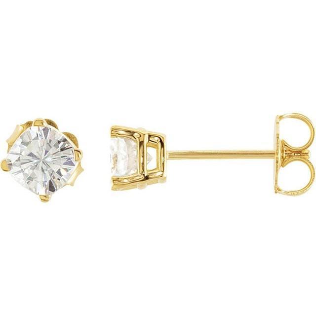 Eveleigh - 2.0 TCW Round Solitaire Moissanite Earrings